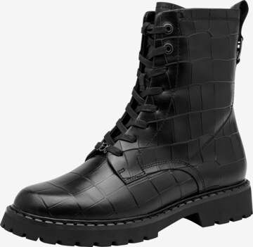 Tamaris Schnürstiefelette in Schwarz: Vorderseite