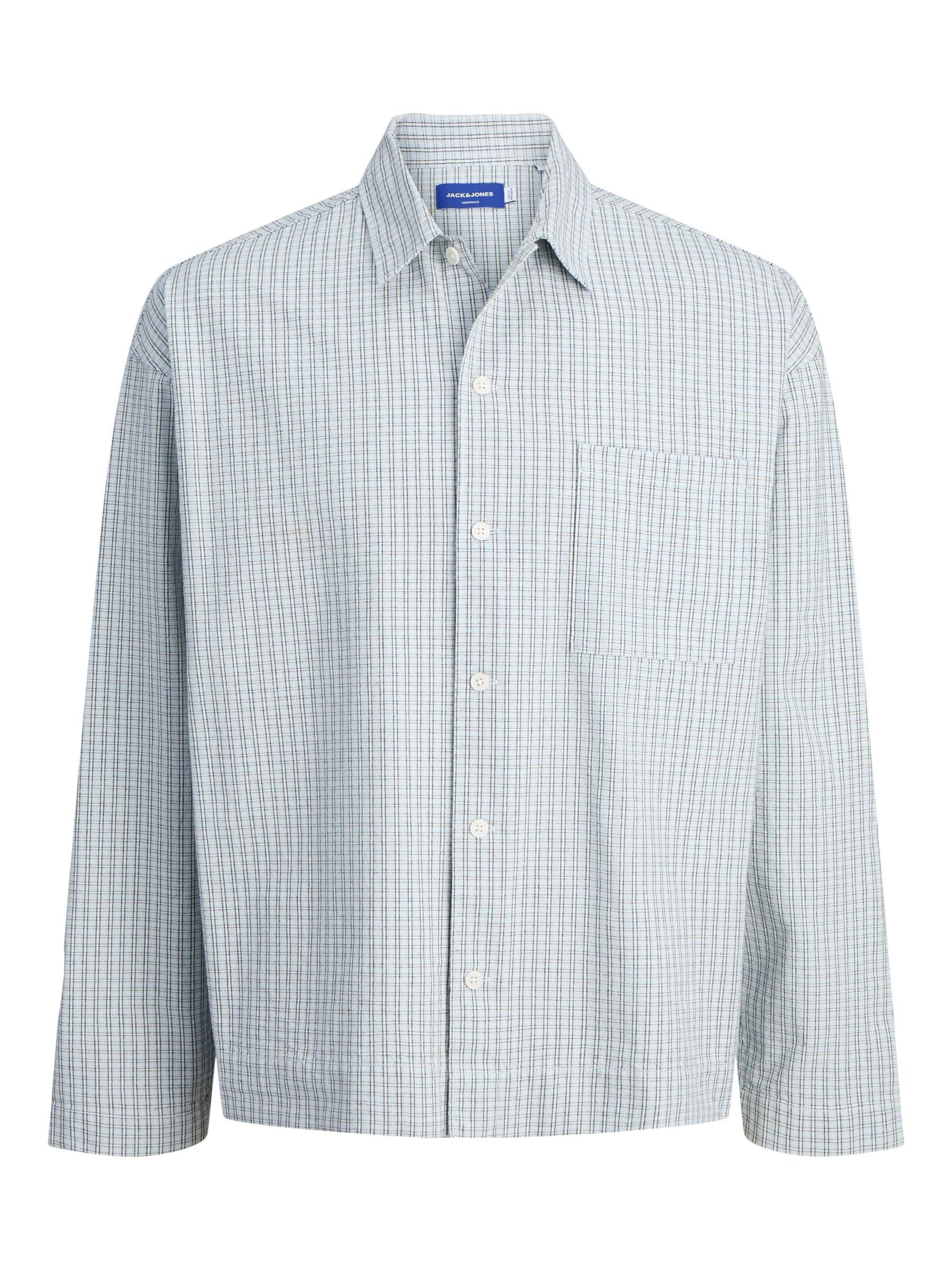 JACK & JONES Skjorte i lyseblå / sort, Produktvisning