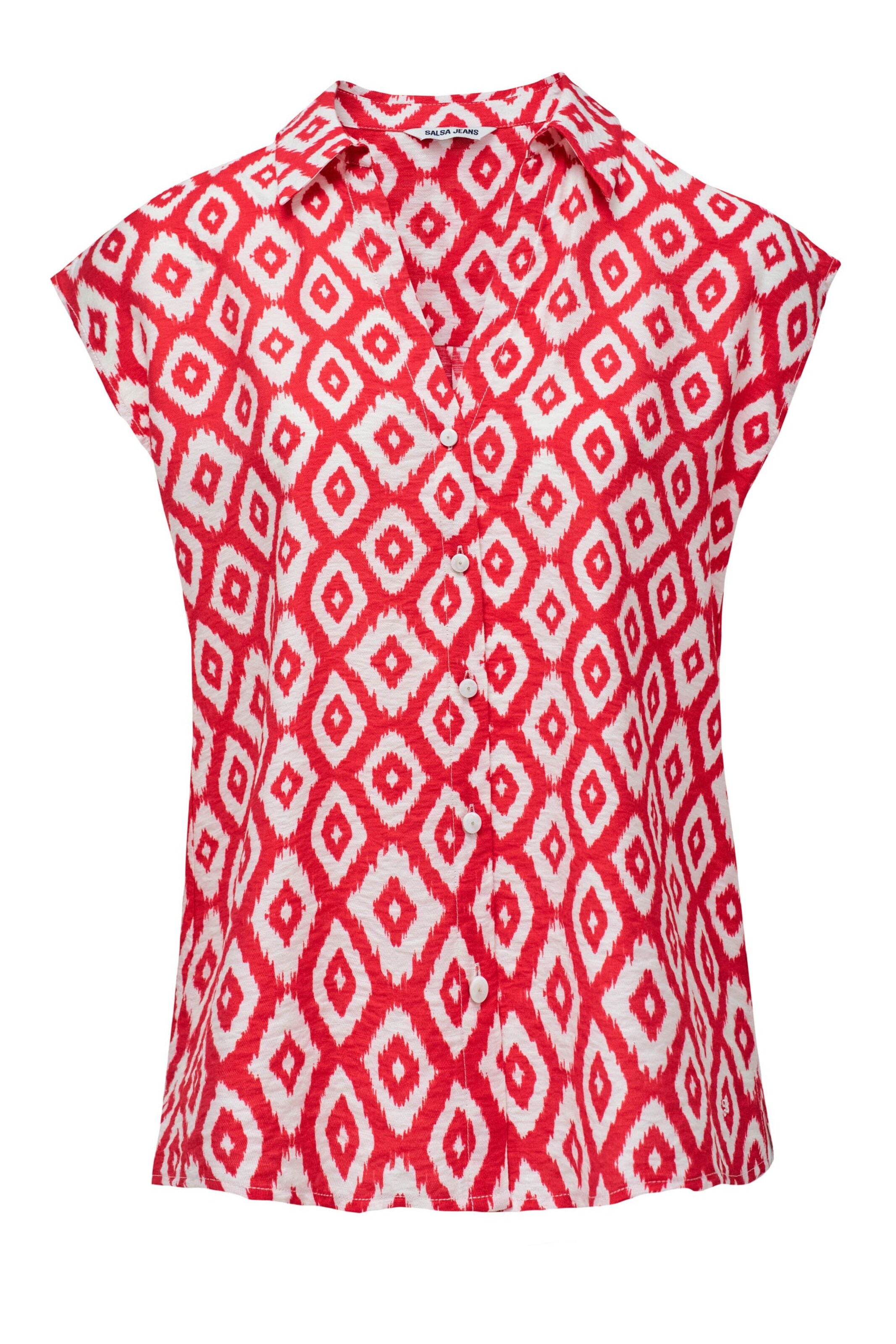 Salsa Jeans Blouse in Wit: voorkant