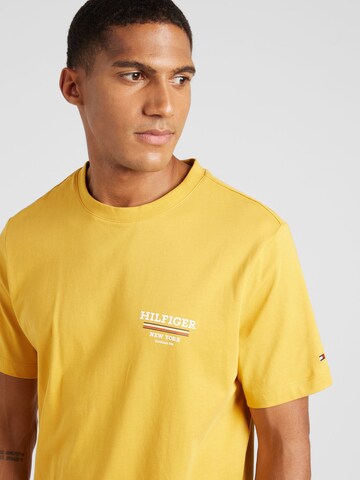 TOMMY HILFIGER Shirt 'GLOBAL STRIPE' in Yellow