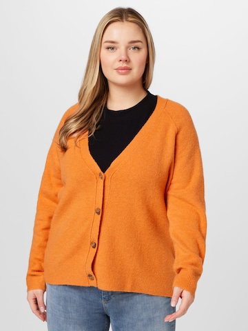 Esprit Curves Knit Cardigan in Orange: front