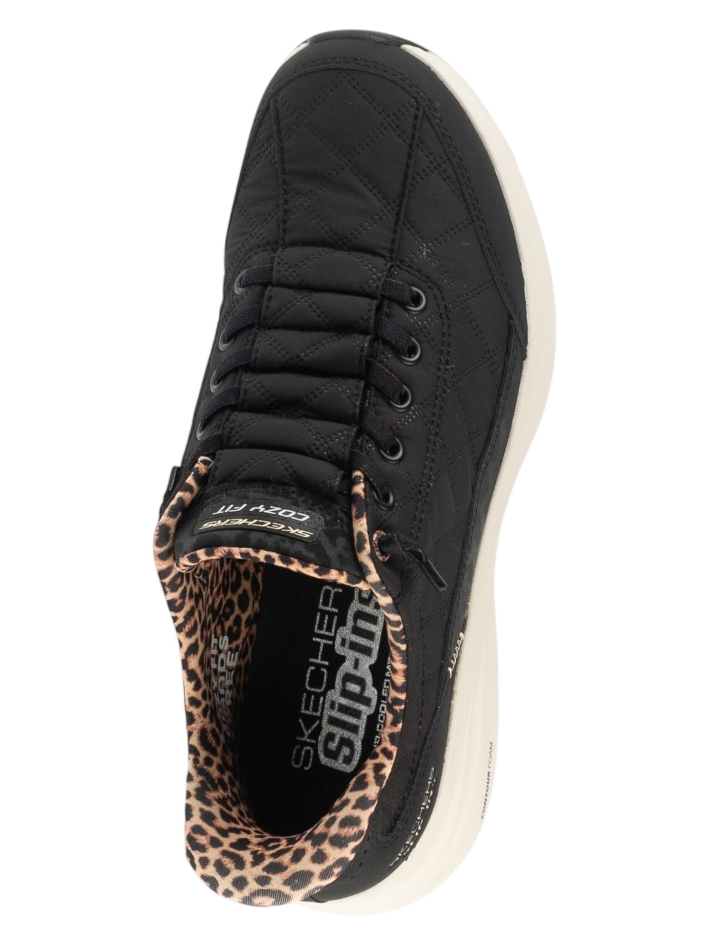 SKECHERS Sneakers laag 'Slip-ins: Contour Foam - Cozy Fit' in Zwart