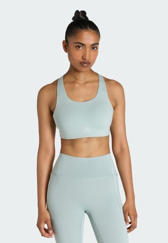 ADIDAS PERFORMANCE - Bustier Sujetador deportivo 'Optime Power' en verde: frente