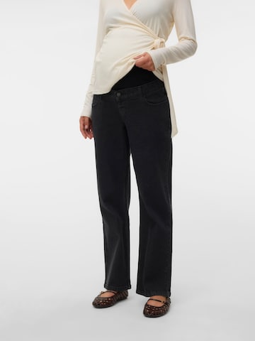 MAMALICIOUS - Pierna ancha Vaquero 'MLSoul' en negro: frente