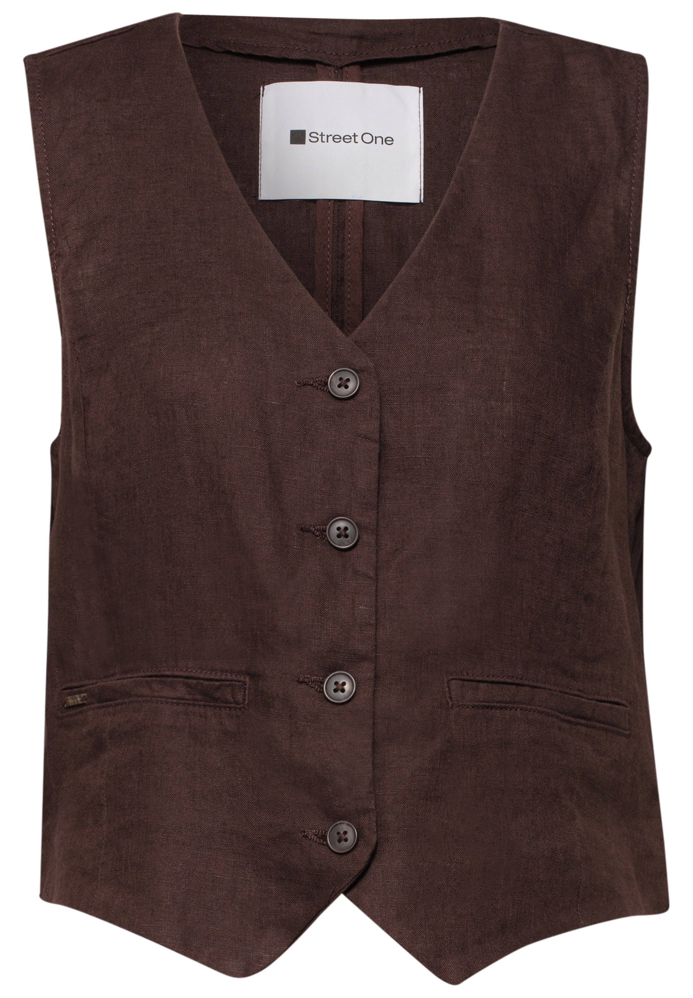 STREET ONE Vest in Brown: front