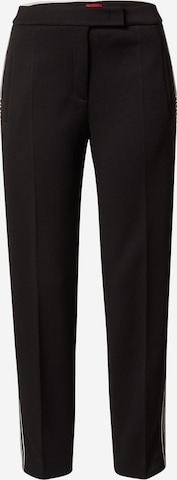 HUGO Pleated Pants 'Haleria' in Black: front
