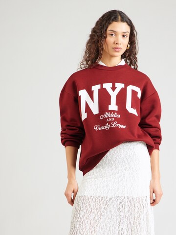 Sweat-shirt 'Tabea' ABOUT YOU en rouge : devant