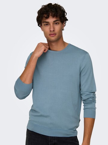 Pull-over Only & Sons en bleu