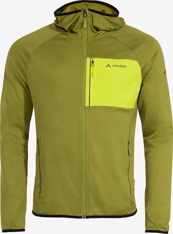 VAUDE Athletic Fleece Jacket 'Tekoa' in Green: front