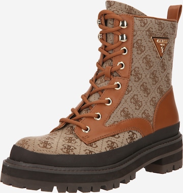 Bottines à lacets 'BADA' GUESS en beige : devant