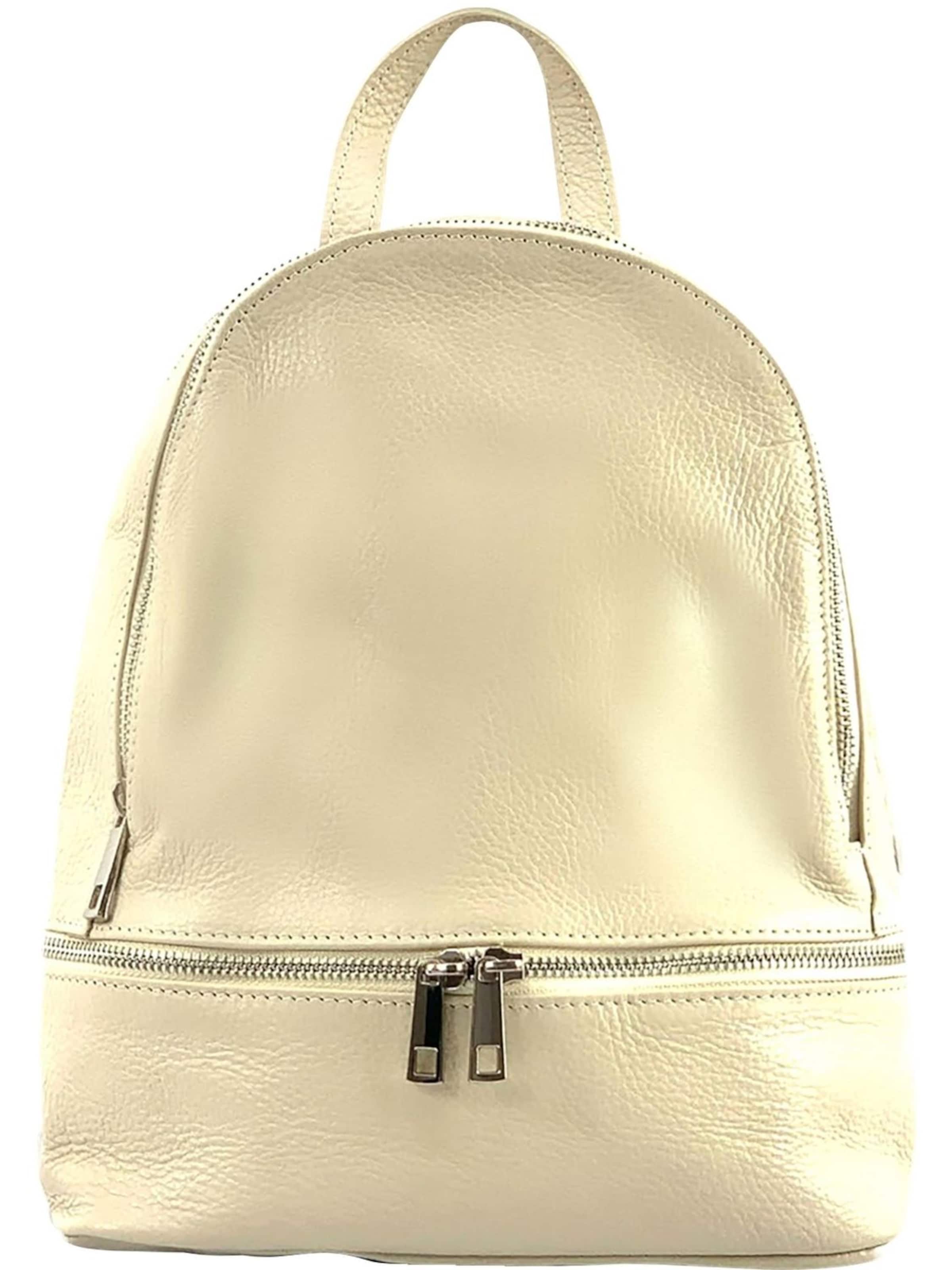 Florence Backpack in Beige: front
