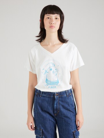 T-shirt 'Matrosenrobbe' Derbe en blanc : devant