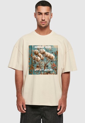 2Y Studios Shirt 'Cotton Plants' in Beige: voorkant