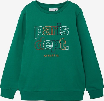 NAME IT Sweatshirt 'Saker' i grøn: forside