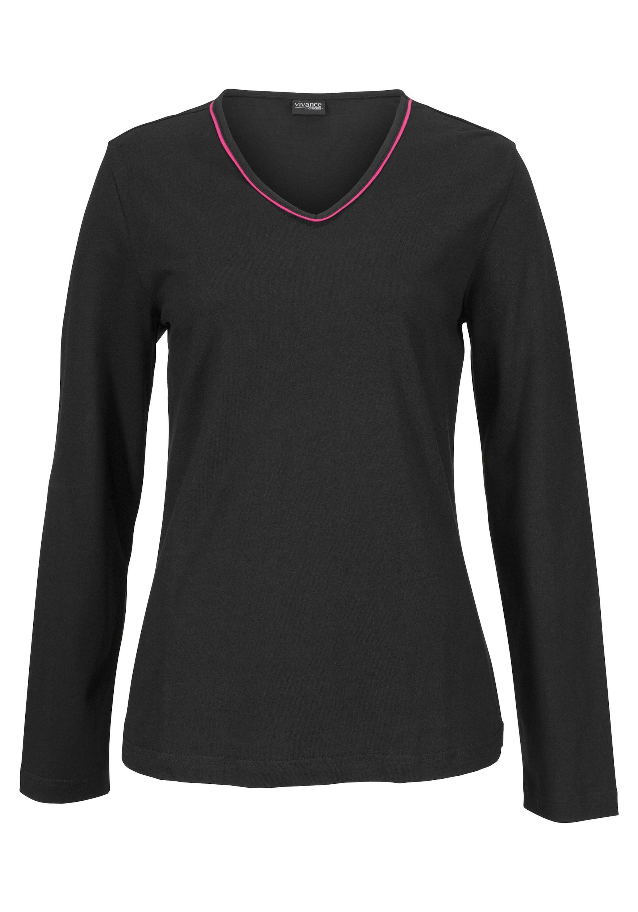 LASCANA Normální Pyžamo – černá: přední strana