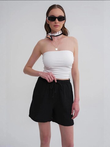 MixRay - Perna larga Calças em preto