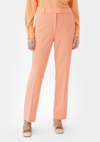 Regular Pantalon chino COMMA en orange : devant