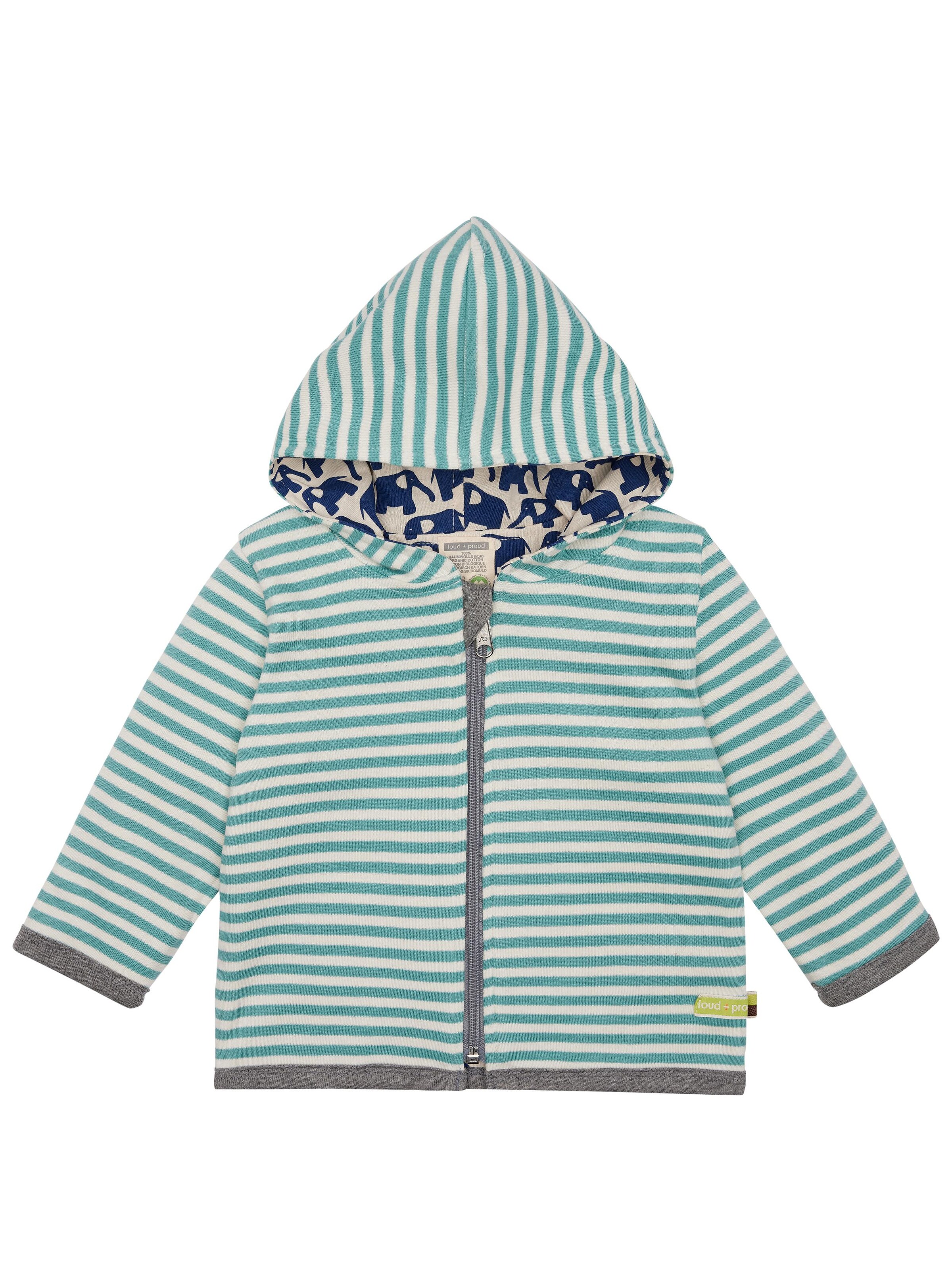 loud + proud Sweatjacke 'Wendejacke mit Kapuze'‌‌‌‌‌‌‌‌‌ in Grün: Vorderseite