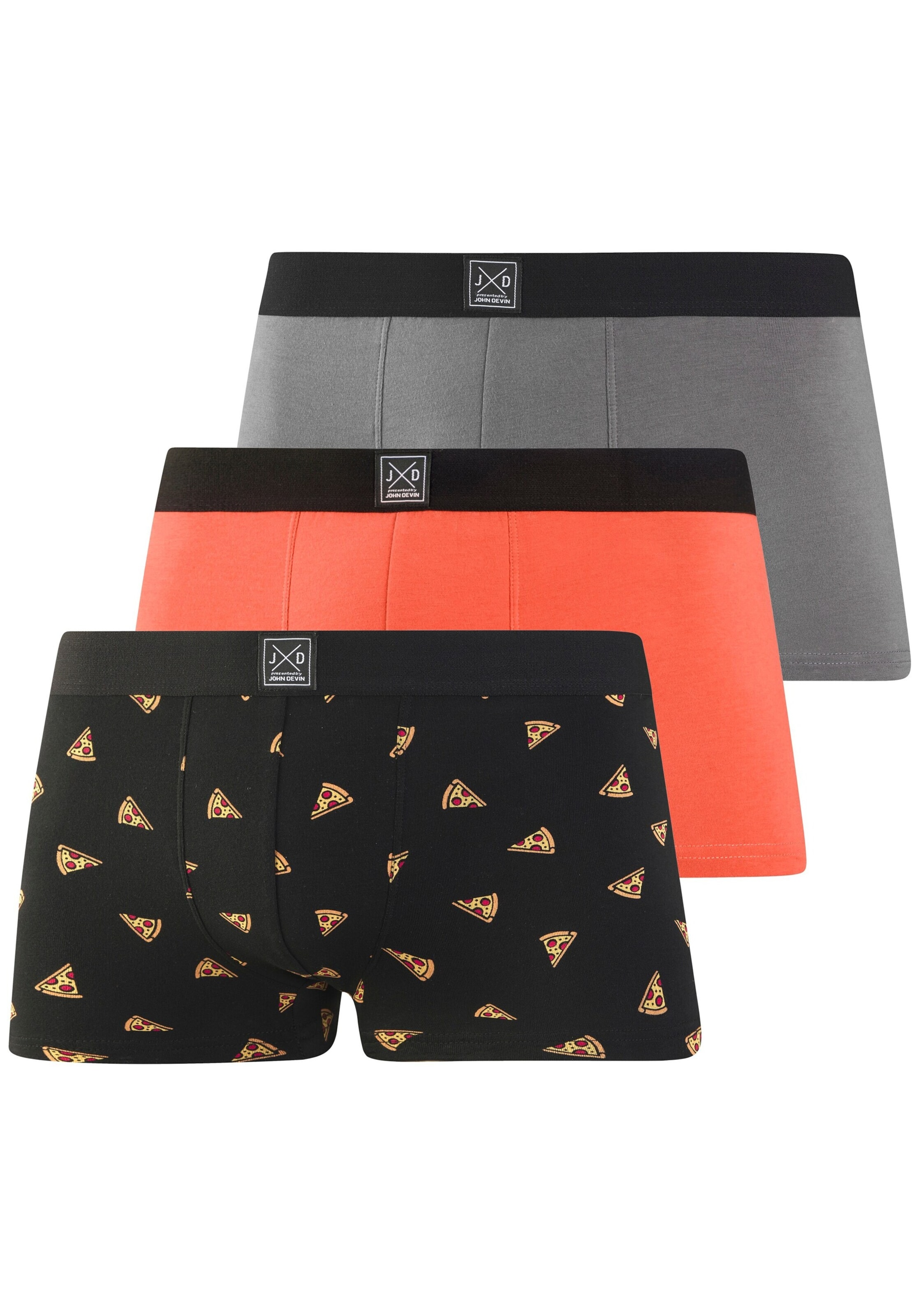 JOHN DEVIN Boxer shorts in Grey: front