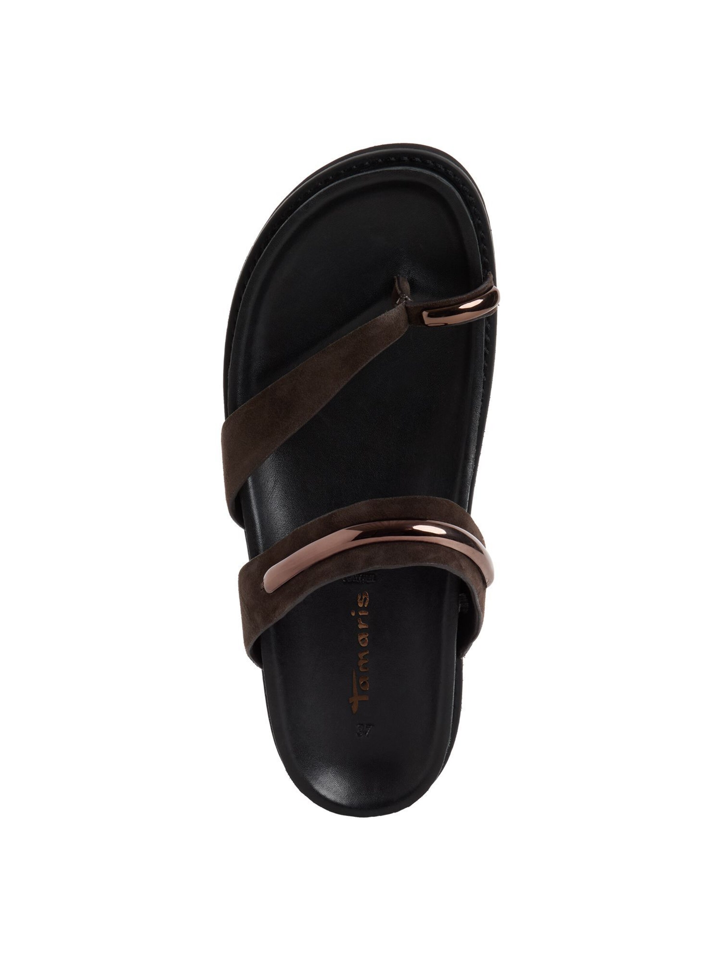 Tamaris T-Bar Sandals in Brown