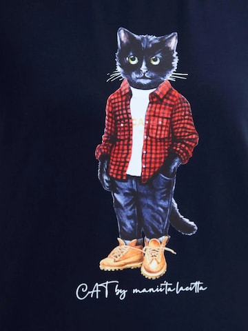T-shirt 'Country Cat' Cat e Lolette en bleu