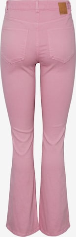 PIECES Flared Jeans 'PEGGY' in Pink