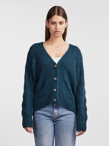 PIECES Knit cardigan 'Bibbi' in Blue: front