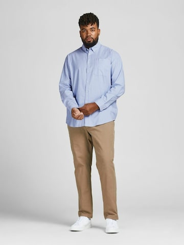 Jack & Jones Plus Regular Fit Skjorte 'Oxford' i blå