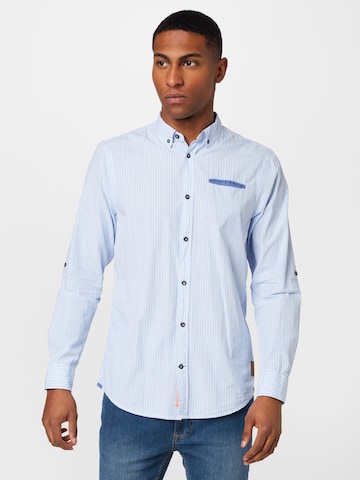 SCOTCH & SODA Regular fit Overhemd in Blauw: voorkant