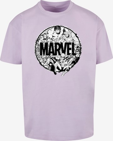 F4NT4STIC Shirt 'Marvel Comics' in Lila: voorkant
