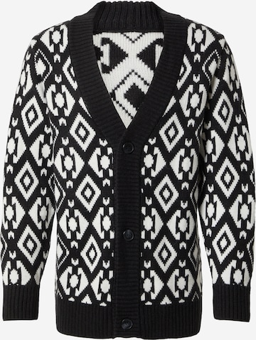 Guido Maria Kretschmer Men Knit Cardigan 'Matteo' in Black: front