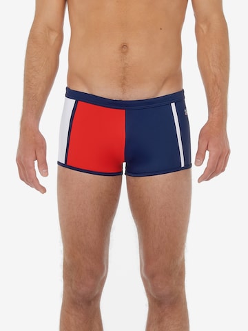 HOM Swim Trunks in Blue: front