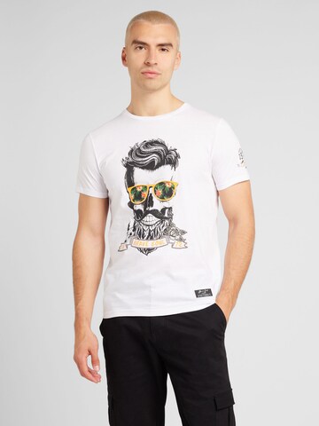 BRAVE SOUL T-shirt '149MERID' i vit: framsida