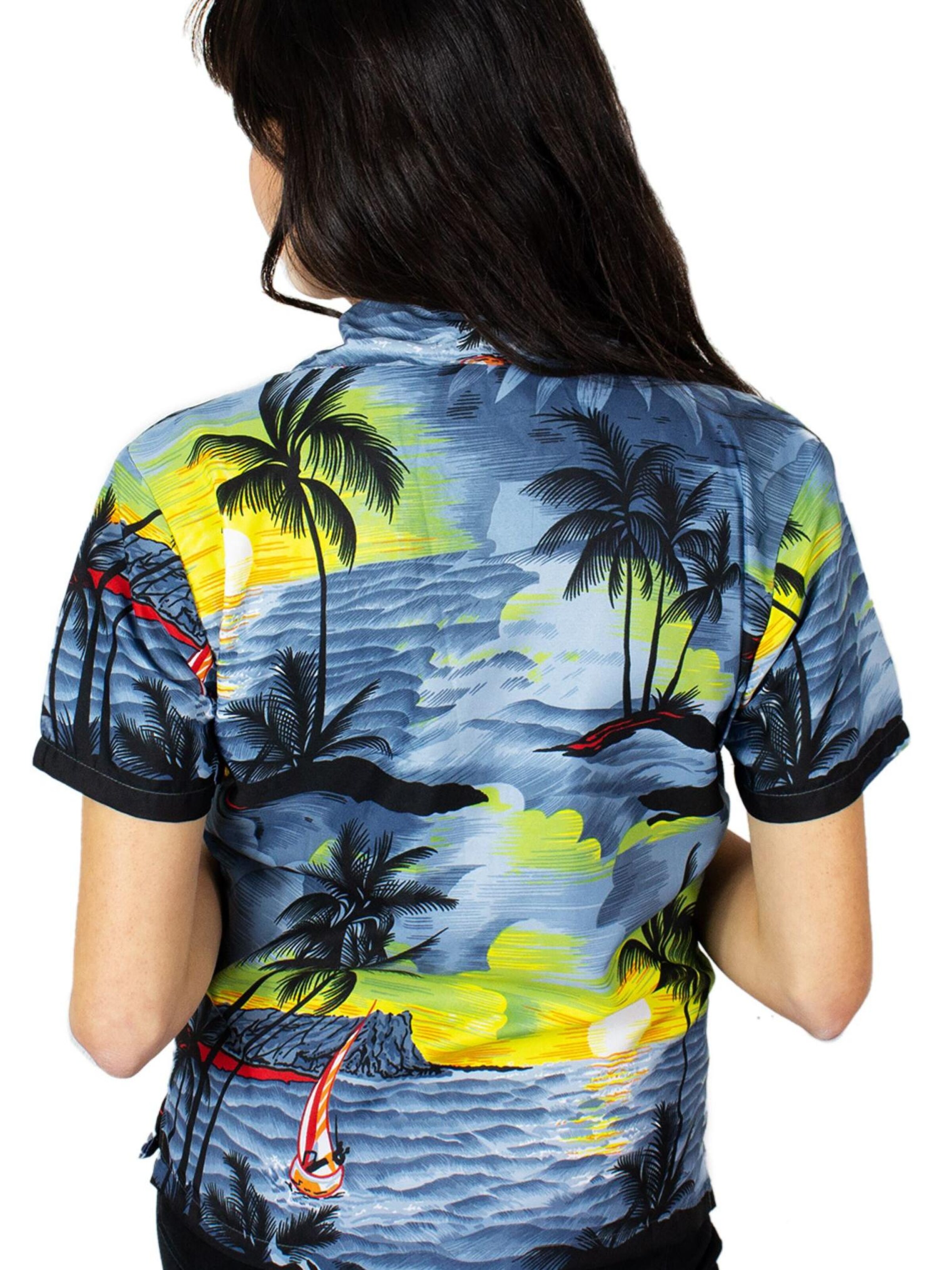 King Kameha Blouse 'Surf' in Grey