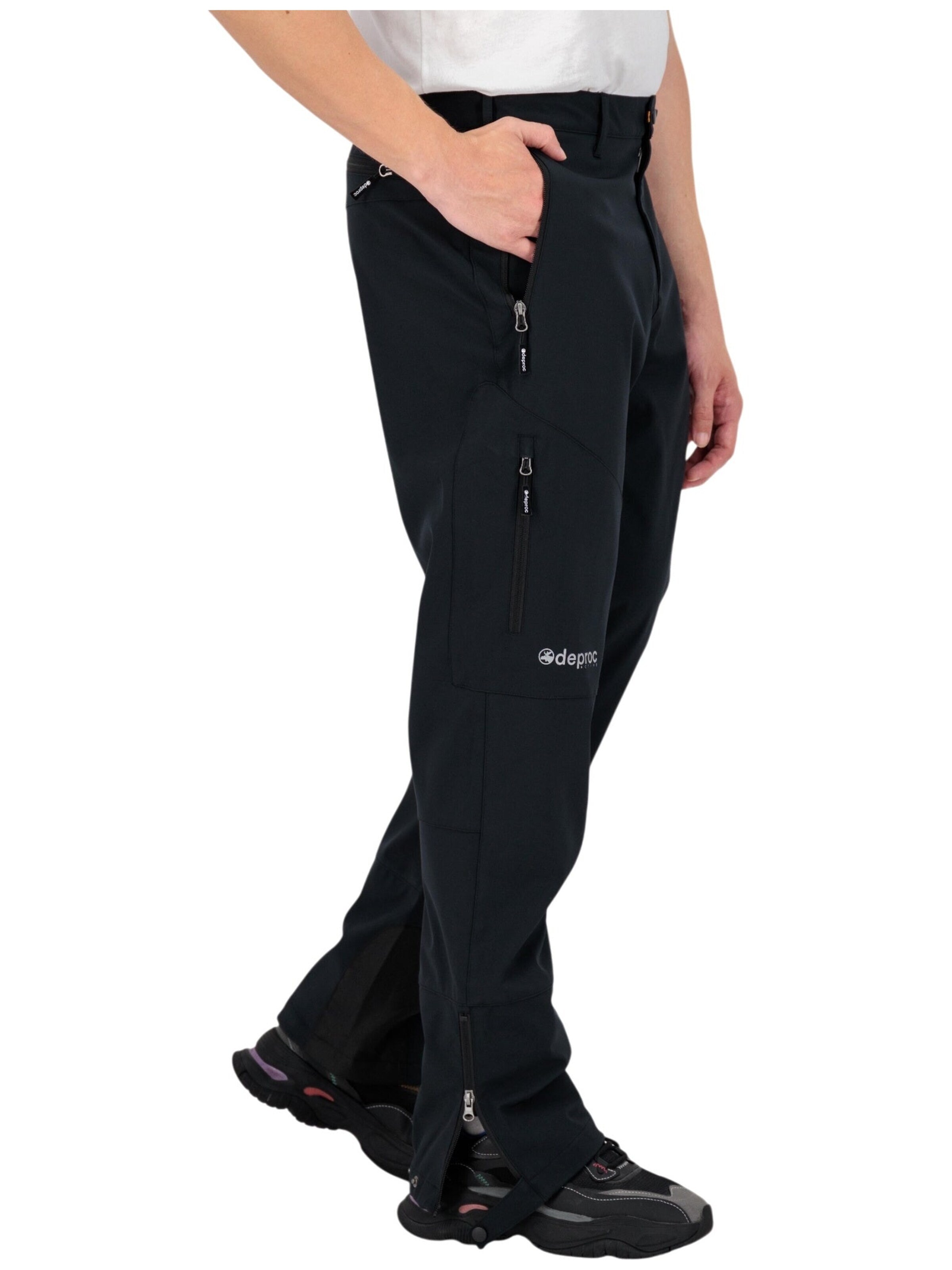 Slimfit Pantaloni funzionali 'Softshellhose Sterling Snow Herren Winterhose Trekkinghose' di deproc in nero