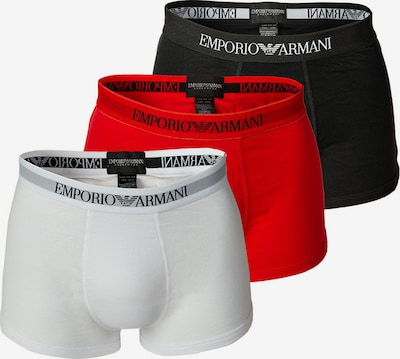 Emporio Armani Boxers en rouge sang / noir / blanc, Vue avec produit