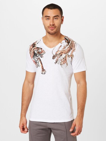 T-Shirt Key Largo en blanc : devant