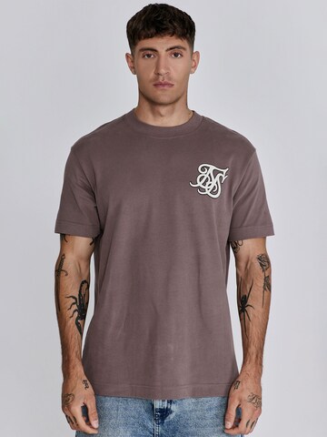 Maglietta di SikSilk in marrone: frontale