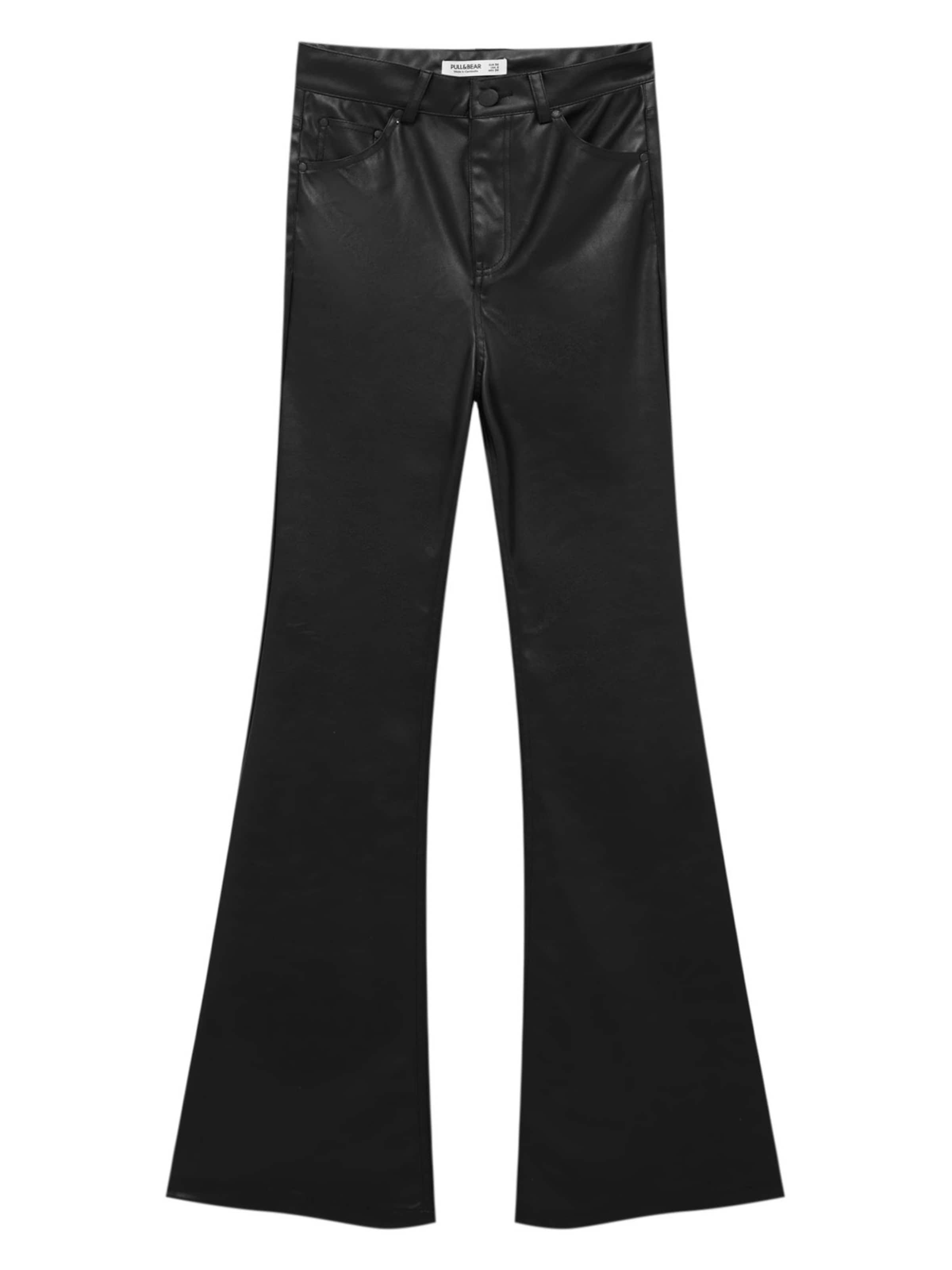 Pull&Bear Rozšírený strih Džínsy - Čierna: predná strana