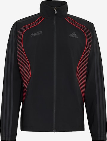 ADIDAS ORIGINALSPrijelazna jakna 'Coca Cola Teamgeist 26' - crna boja: prednji dio