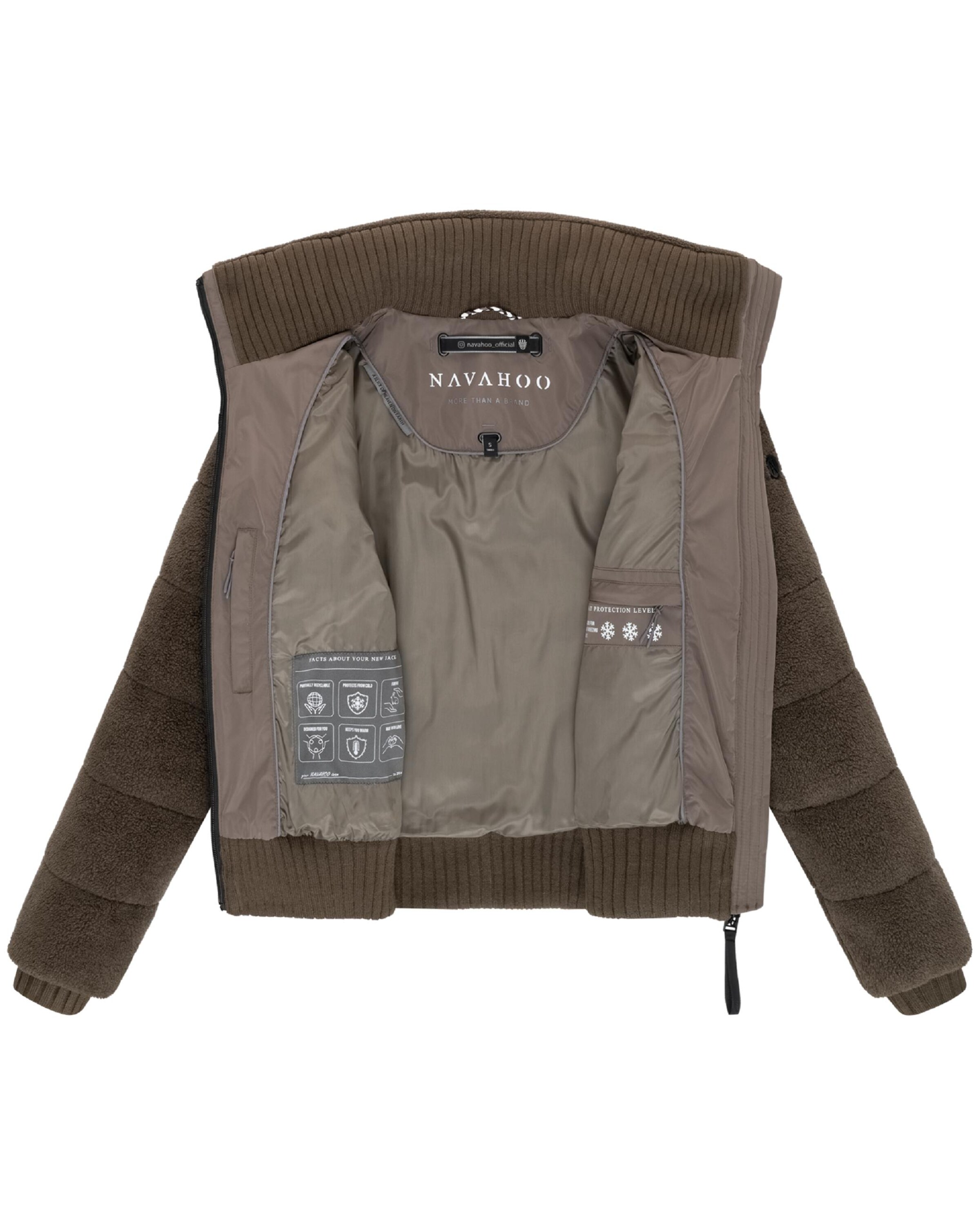 NAVAHOO Χειμερινό μπουφάν 'Schneepuder 14' σε καφέ