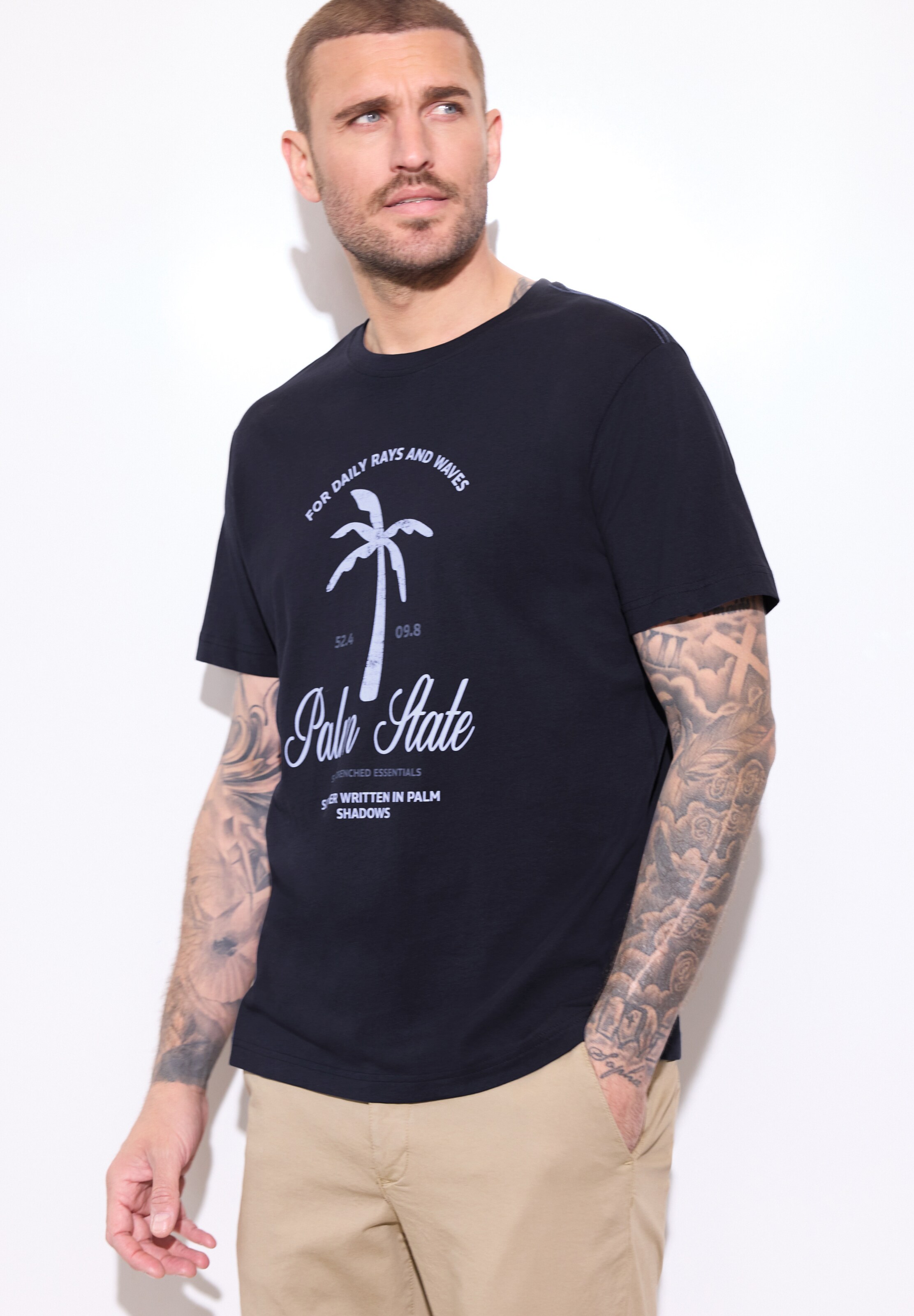 Street One MEN Shirt in Blue: front