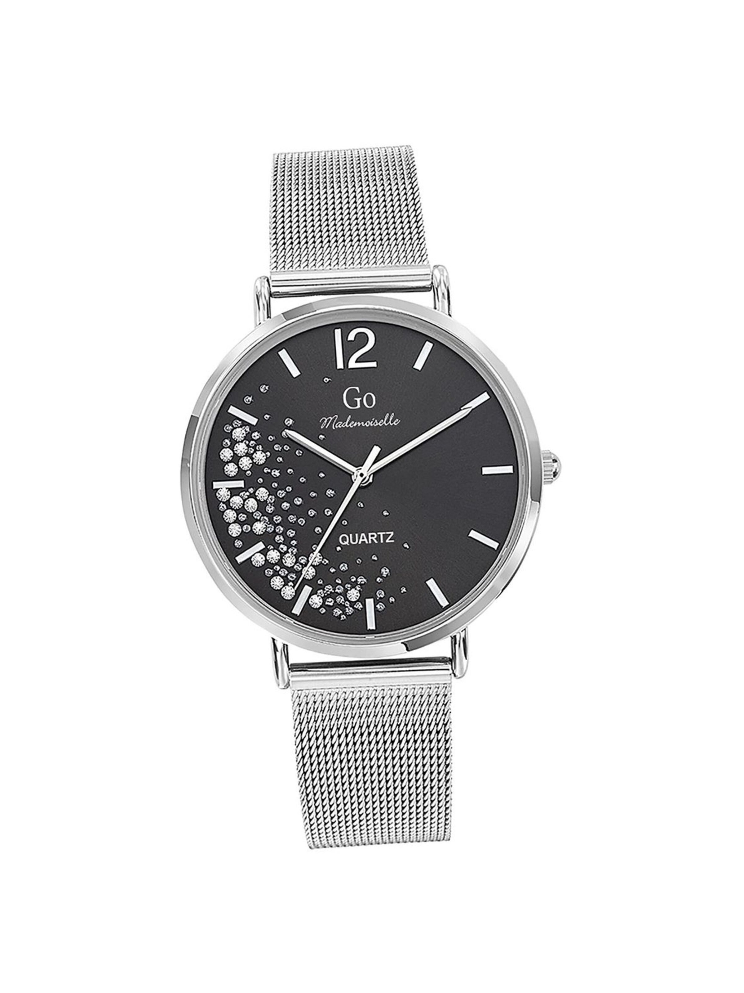 GO GirlOnly - Reloj analógico en plata: frente