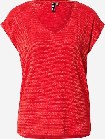 PIECES T-Shirt 'Billo' in Rot: predná strana