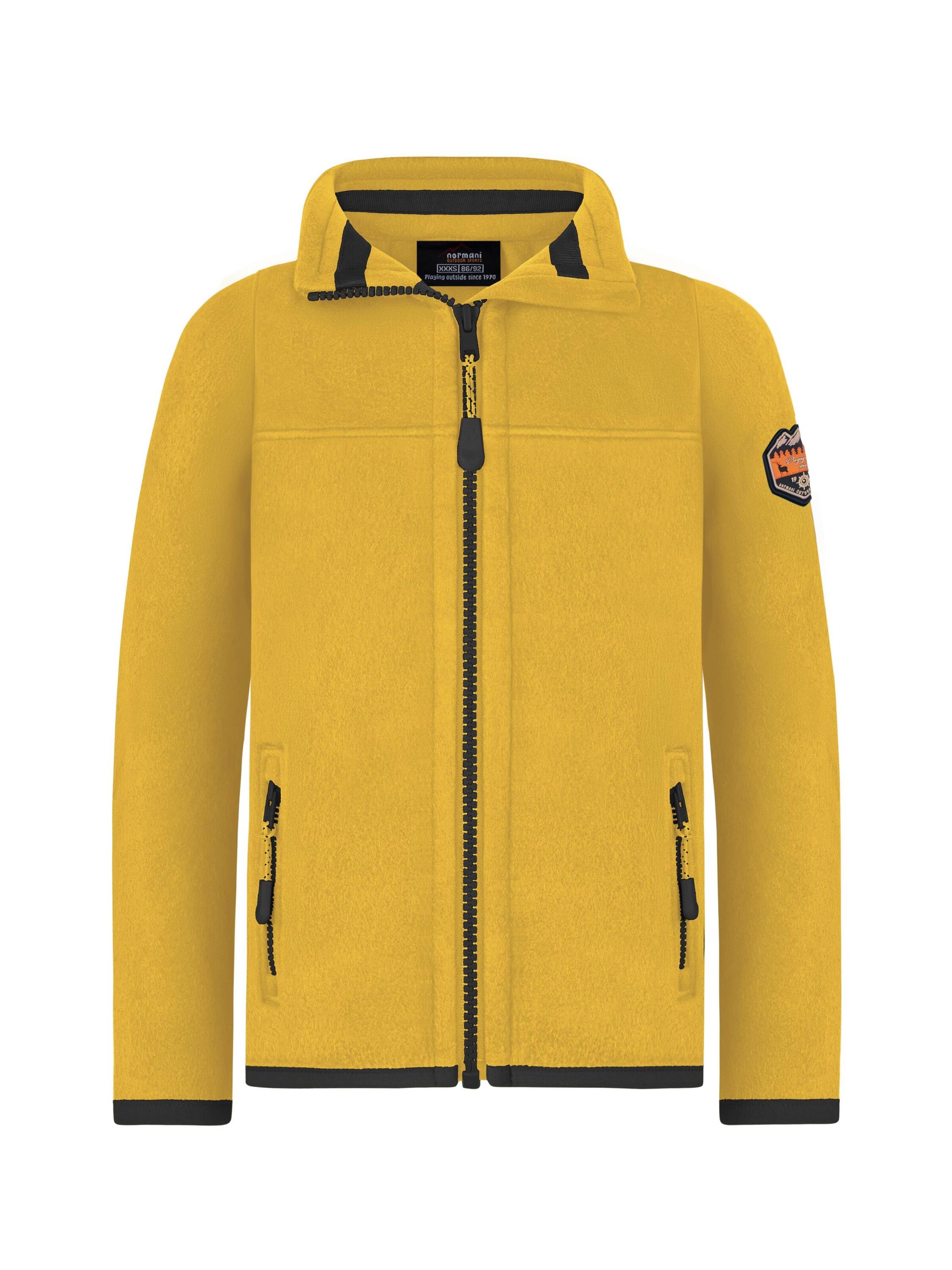 normani Fleece jas in Geel