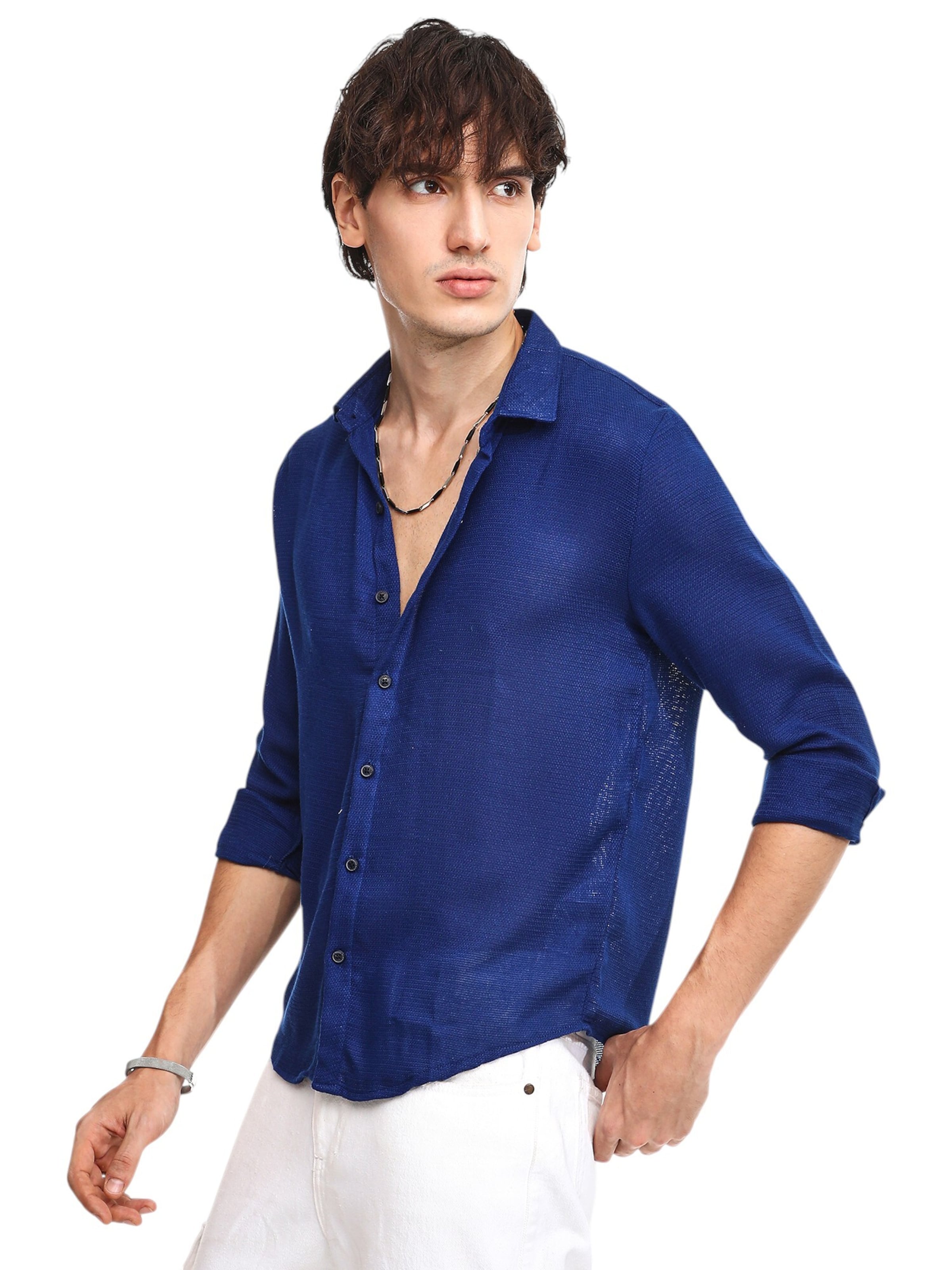 Regular fit Camicia 'Thyrza' di Campus Sutra in blu