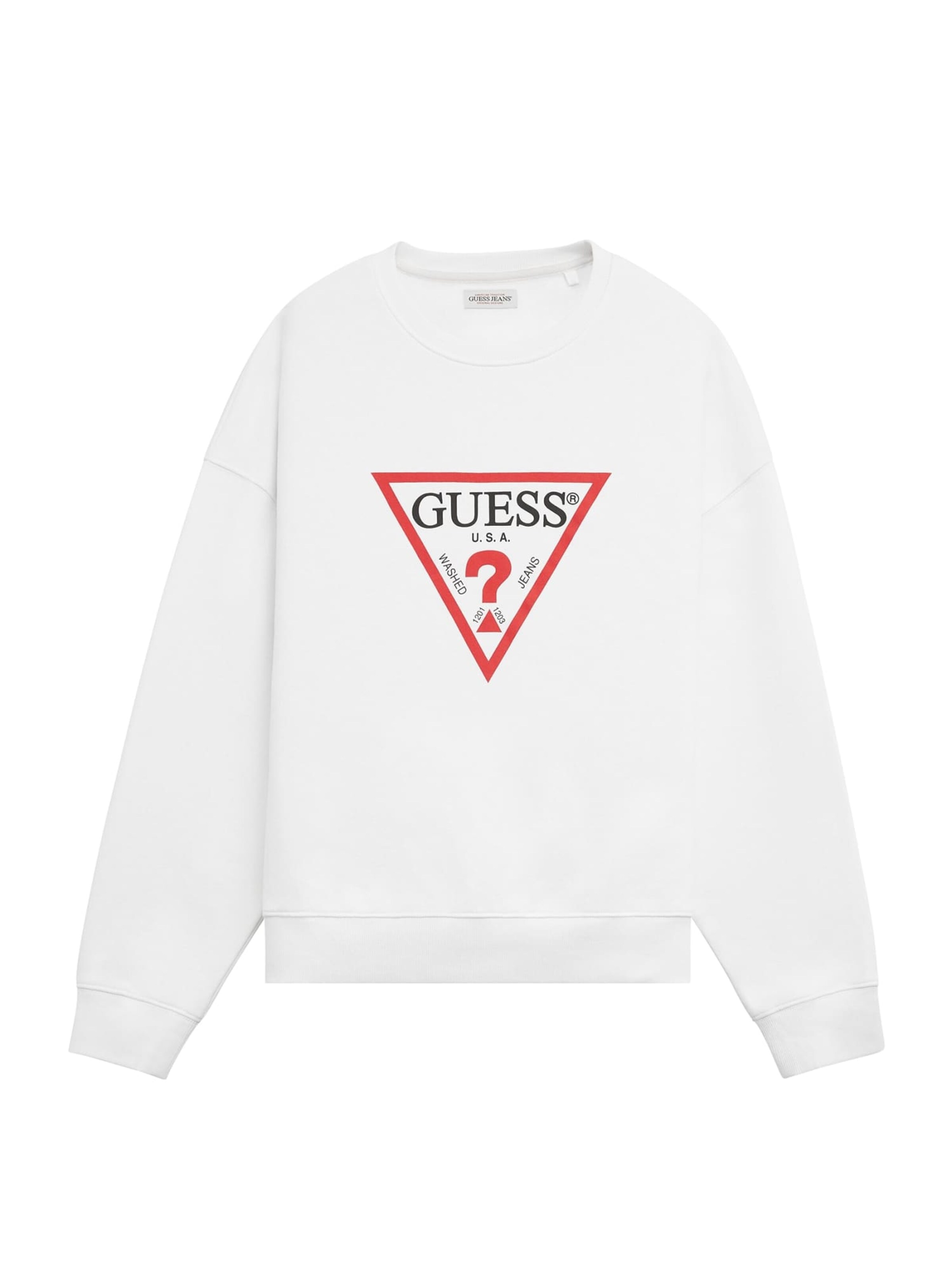 GUESS Sweatshirt 'Iconic' in White: front