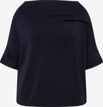 Sweat-shirt Ulla Popken en bleu : devant