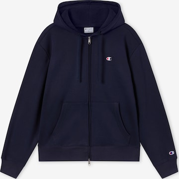 Champion Кофта на молнии в Синий: спереди