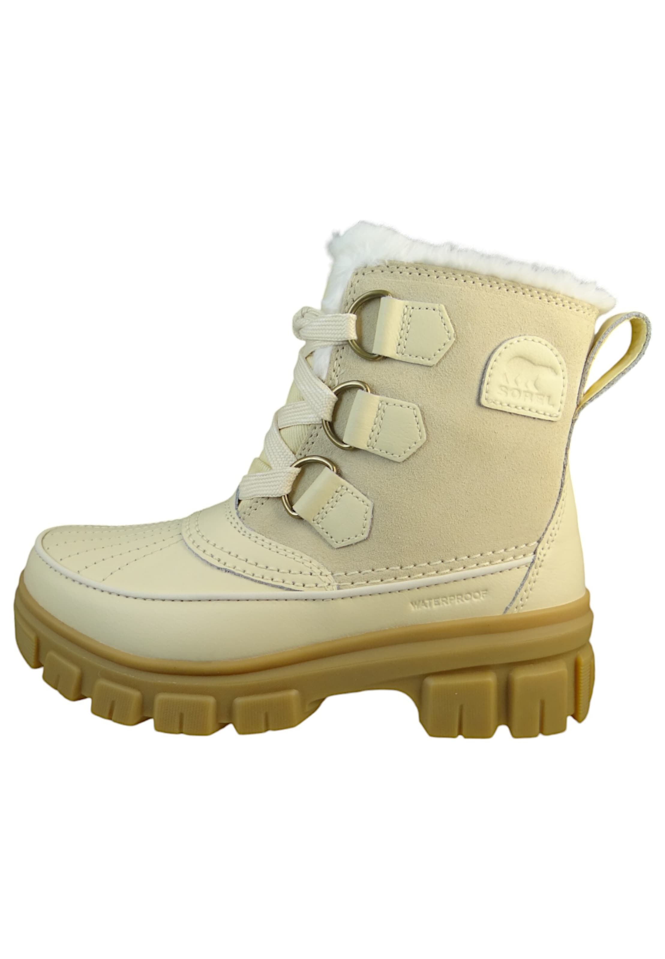 SOREL Lace-up bootie 'Torino V' in Beige